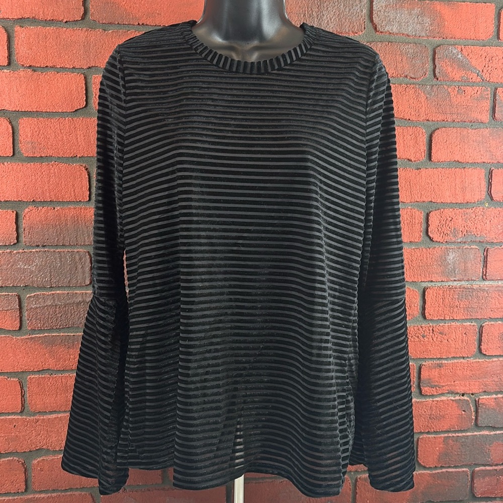 Michael Kors Shirt Womans Medium Black Velvet